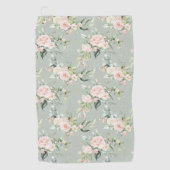 Elegant Blush Pink Eucalyptus Sage Golfhanddoek (Voorkant)