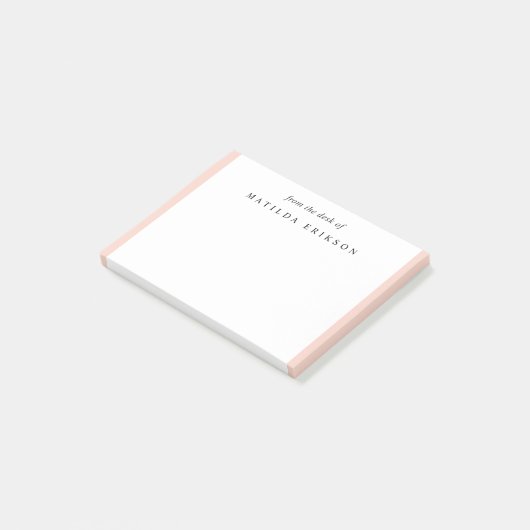 Elegant Blush Pink Feminine uit het bureau van Post-it® Notes (Schuin)
