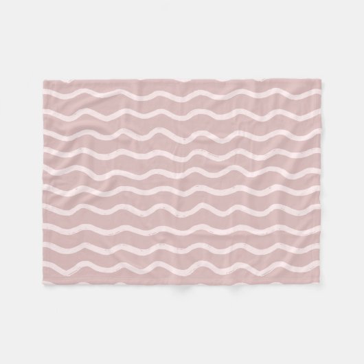 Elegant Blush Pink Fleece Deken (Voorkant (Horizontaal))