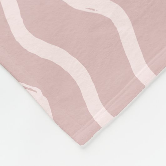 Elegant Blush Pink  Fleece Deken (Hoek)