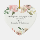 Elegant Blush Pink Floral - Aangepaste Bloemenmeis Keramisch Ornament (Achterkant)