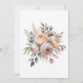 Elegant Blush Pink Floral Bachelorette Party Kaart (Achterkant)