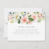 Elegant Blush Pink Floral Boeken voor Baby Kaart (Voorkant)
