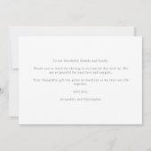 Elegant Blush Pink Floral Border Spring Wedding Bedankkaart (Achterkant)