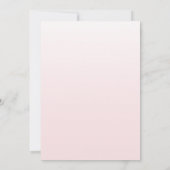 Elegant Blush Pink Floral Bridal Shower Uitnodigin Kaart (Achterkant)