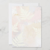 Elegant Blush Pink Floral Bridal Shower Uitnodigin Kaart (Achterkant)