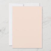 Elegant Blush Pink Floral Champagne Breakfast Kaart (Achterkant)