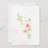 Elegant Blush Pink Floral Christelijk bruiloft Kaart (Achterkant)