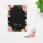 Elegant Blush Pink Floral Earing Display Cards Visitekaartje (Bureau)