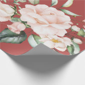 Elegant Blush Pink Floral Eucalyptus Gift Cadeaupapier (Hoek)