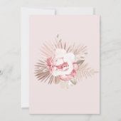 Elegant Blush Pink Floral First Heilige Communie Kaart (Achterkant)