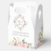 Elegant Blush Pink Floral Garden Baby shower Bedankdoosjes (Geopend)
