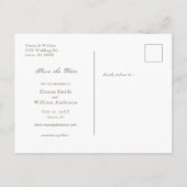 Elegant Blush Pink Floral Garden Save the Date Aankondigingskaart (Achterkant)