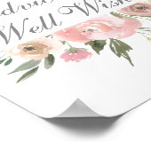 Elegant Blush Pink Floral Garden Weddenschap Poster (Hoek)