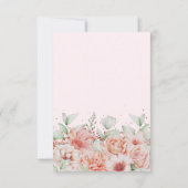 Elegant Blush Pink Floral Glitter Birthday Bedankkaart (Achterkant)