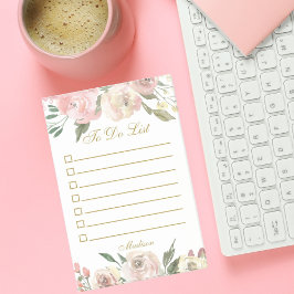 Elegant Blush Pink Floral Gold om aangepaste aanbi Post-it® Notes