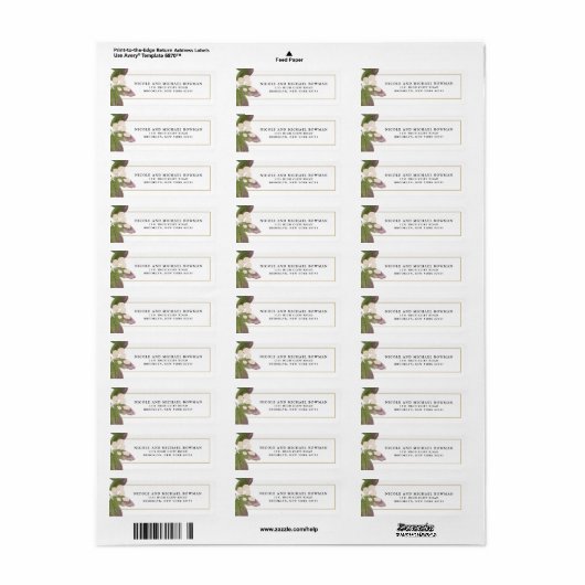 Elegant Blush Pink Floral Greeneral Address Label (Full Sheet)