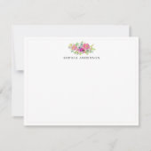 Elegant Blush Pink Floral Greenery Botanical Girly Notitiekaartje (Voorkant)