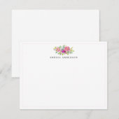 Elegant Blush Pink Floral Greenery Botanical Girly Notitiekaartje (Voorkant / Achterkant)