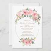 Elegant Blush Pink Floral Greenery Vrijgezellenfee Kaart (Voorkant)