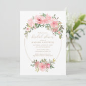 Elegant Blush Pink Floral Greenery Vrijgezellenfee Kaart (Staand voorkant)
