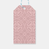 Elegant Blush Pink Floral Hartelijk dank Cadeaulabel (Achterkant)