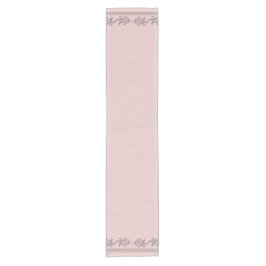 Elegant Blush Pink Floral Korte Tafelloper