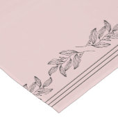 Elegant Blush Pink Floral Korte Tafelloper (Hoek)
