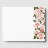Elegant Blush Pink Floral Peonies Wedding Gastenboek (Achterkant)