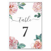 Elegant Blush Pink Floral Peonies Wedding Kaart (Achterkant)