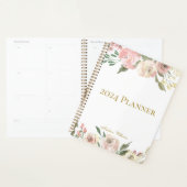 Elegant Blush Pink Floral Peony op persoonlijke ti Planner (Display)