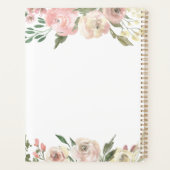 Elegant Blush Pink Floral Peony op persoonlijke ti Planner (Achterkant)