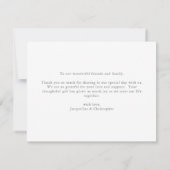 Elegant Blush Pink Floral Peony Spring Wedding Bedankkaart (Achterkant)