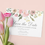 Elegant Blush Pink Floral Peony Summer Garden Save The Date<br><div class="desc">Een elegante florale bouquet van roze pinda's en lijst van ivoor rozen deze heerlijke lentebruiloft Save the Date uitnodiging. De vloerbedekking van de zagerijbladeren versieren zich in het midden van de perzikserie van bloemen die de prachtige moderne typografie omringen. Met deze kaart wordt een romantische aanraking toegevoegd.</div>
