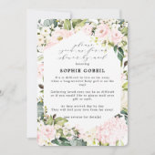 Elegant Blush Pink Floral per mail Baby shower Kaart (Voorkant)