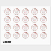 Elegant Blush Pink Floral Quinceanera Birthday Ronde Sticker (Vel)