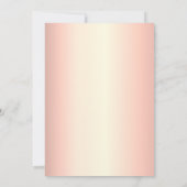 Elegant Blush Pink Floral Quinceanera Kaart (Achterkant)