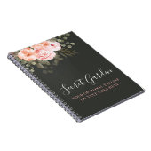 Elegant Blush Pink Floral Rozen Modern Journal Notitieboek (Rechterzijde)