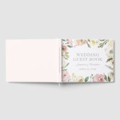 Elegant Blush Pink Floral Summer Peony Wedding Gastenboek (Volledig)