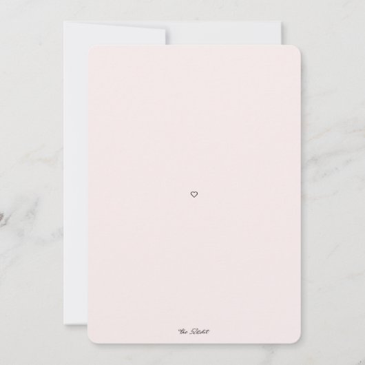 Elegant Blush Pink Floral VIRTUEEL Baby shower Kaart (Achterkant)