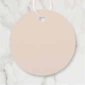 Elegant Blush Pink Floral Vrijgezellenfeest Dank u Bedankjes Labels (Achterkant)