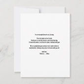 Elegant Blush Pink Floral Vrijgezellenfeest Dank u Kaart (Achterkant)