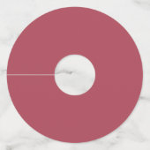 Elegant Blush Pink Floral Vrijgezellenfeest Favor  Wijnglaslabel (Achterkant)