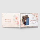 Elegant Blush Pink Floral Vrijgezellenfeest Foto Gastenboek (Volledig)