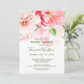 Elegant Blush Pink Floral Vrijgezellenfeest Kaart (Staand voorkant)