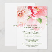 Elegant Blush Pink Floral Vrijgezellenfeest Kaart (Voorkant / Achterkant)