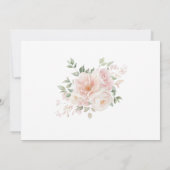 Elegant Blush Pink Floral Vrijgezellenfeest Kaart (Achterkant)
