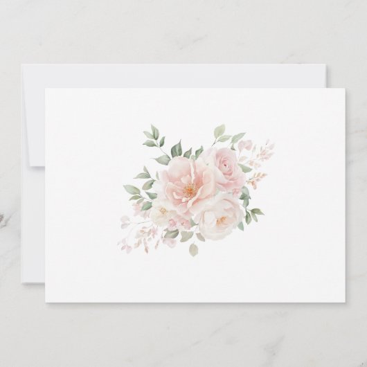 Elegant Blush Pink Floral Vrijgezellenfeest Kaart (Achterkant)