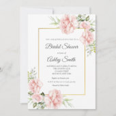 Elegant Blush Pink Floral Vrijgezellenfeest Kaart (Voorkant)