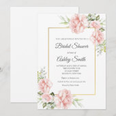 Elegant Blush Pink Floral Vrijgezellenfeest Kaart (Voorkant / Achterkant)